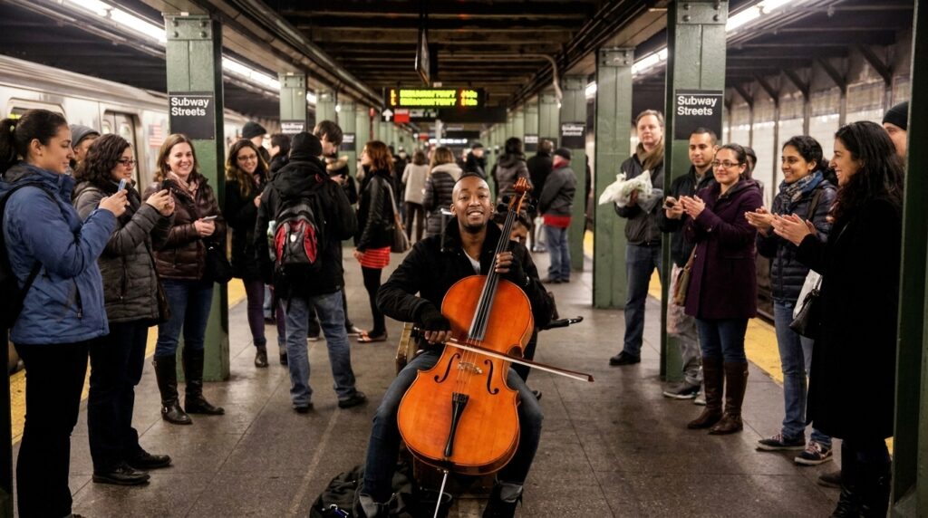 The Man on the Platform Didn’t Make Content. He Made Connection.